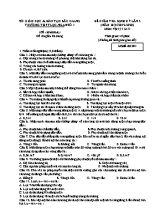 Đề kiểm tra định kỳ lần 2 môn Vật lý Lớp 11 - Mã đề 001 - Năm học 2019-2020 - Trường THPT Lục Ngạn số 1
